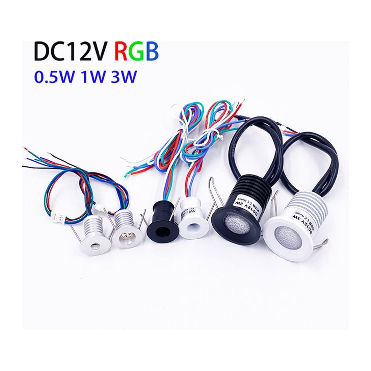 MAECHUANGYUAN Mini LED RGB Einbaustrahler aus Aluminium in Silber für Innenräume und Deckenbeleuchtung - Bild 1