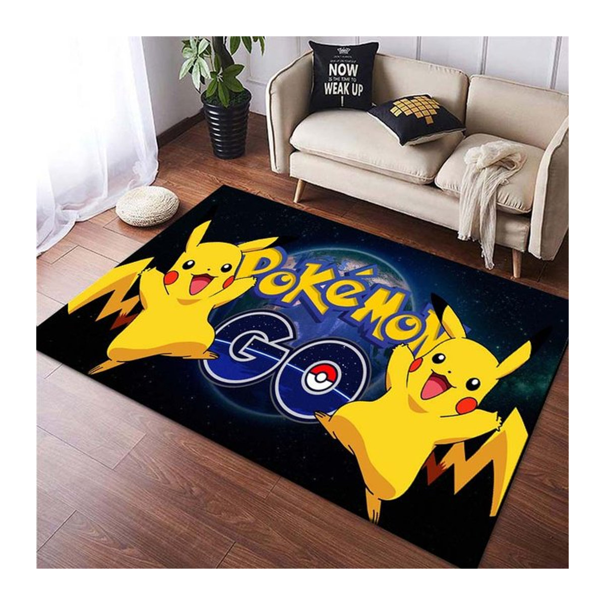Magic Zhu 3D-Teppich mit Katzen-Cartoon-Motiv, rutschfeste Bodenmatte für Wohnzimmer, Schlafzimmer oder Küche, B/T: 60 x 40 cm - Bild 1