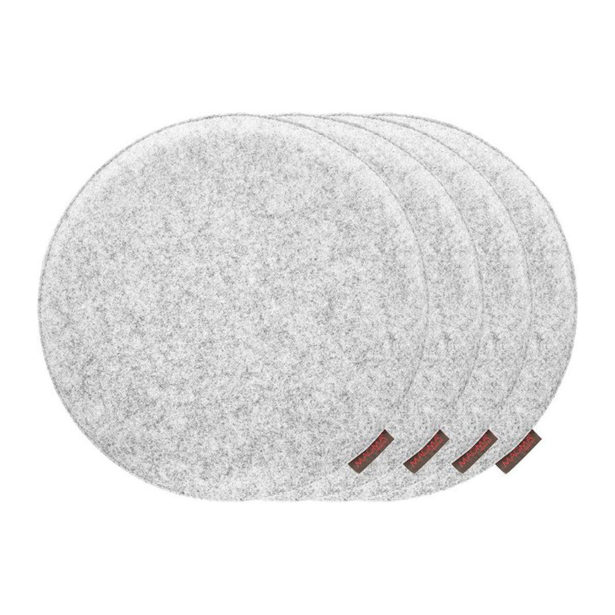 MAGMA Stuhlkissen Avaro 4er Set Rund Grau aus Polyester - Bild 1