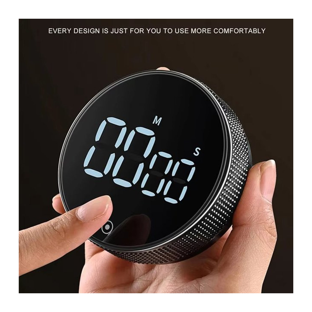 Magnetischer digitaler Küchentimer von dinrgo in Schwarz als manueller Countdown-Wecker und Stoppuhr für Küche, Dusche oder Studium - Bild 1