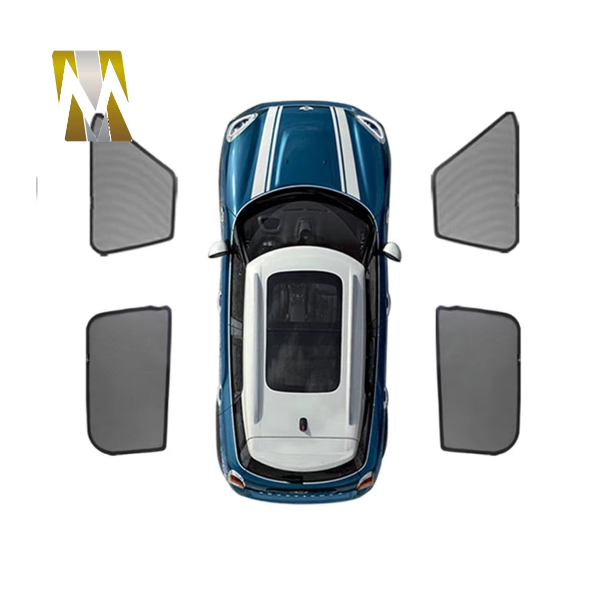 Magnetischer Sonnenschutz für Mini Cooper F54 F55 F56 F60 R60 Countryman Clubman, graues Mesh-Fenster-Sonnenschirm von Heinmo's - Bild 6