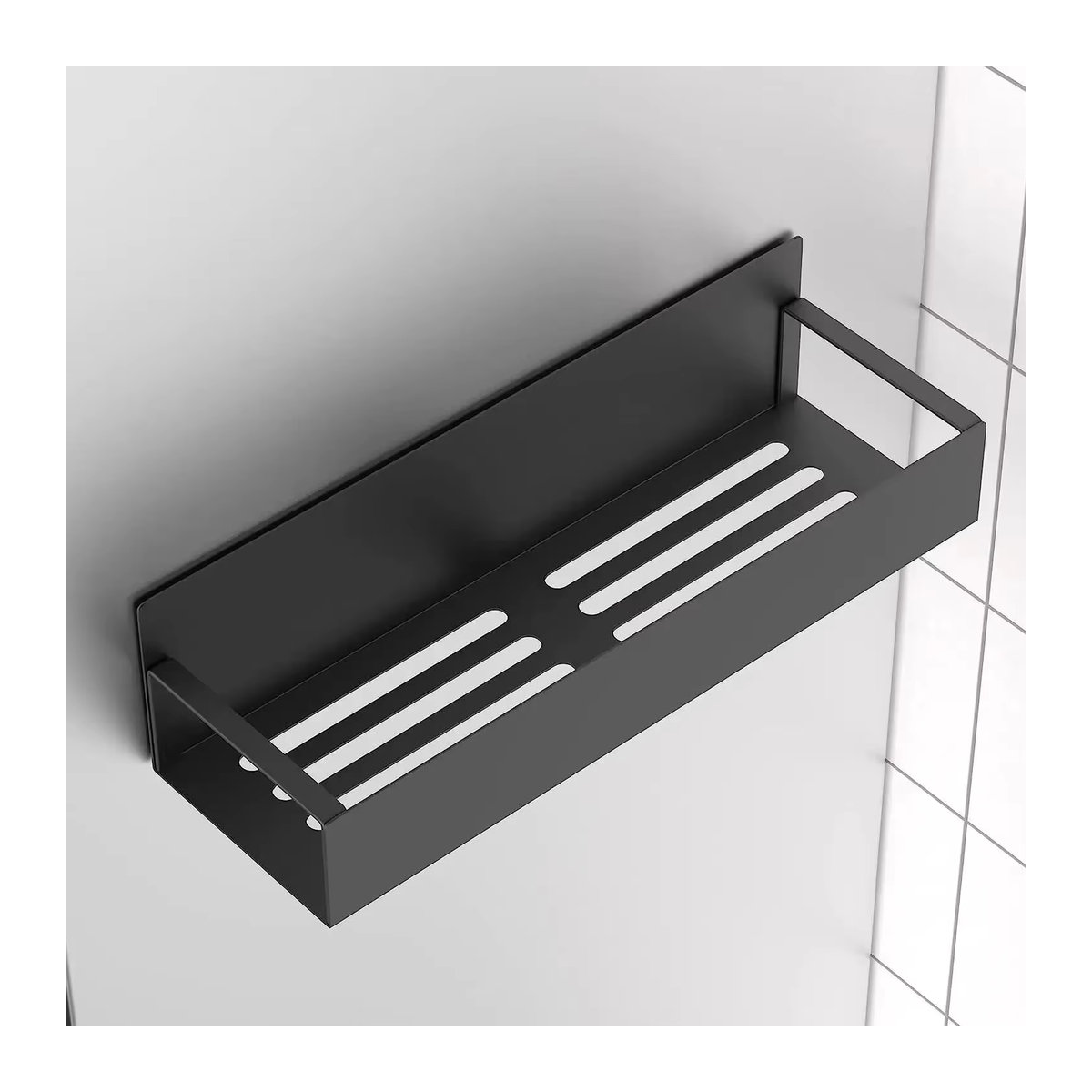 Magnetisches Gewürzregal als platzsparender Küchenorganizer und Hängender Korb in Schwarz - Bild 4