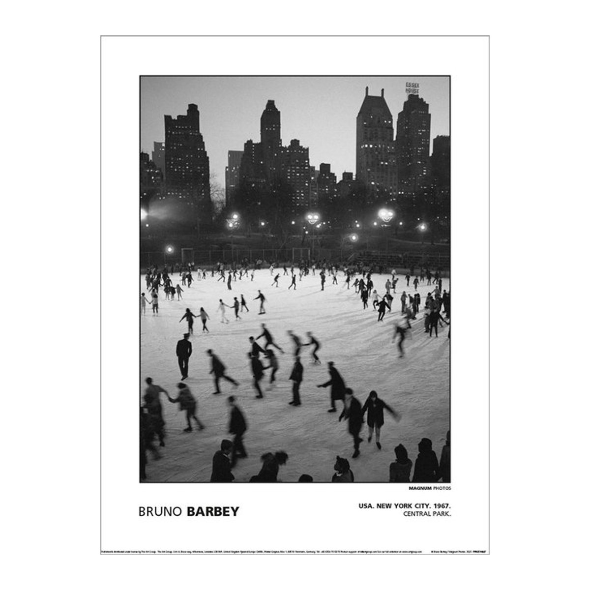 MAGNUM Bruno Barbey USA New York City Central Park 1967 Kunstdruck auf Papier, weiß/schwarz, Breite: 50 cm - Bild 1