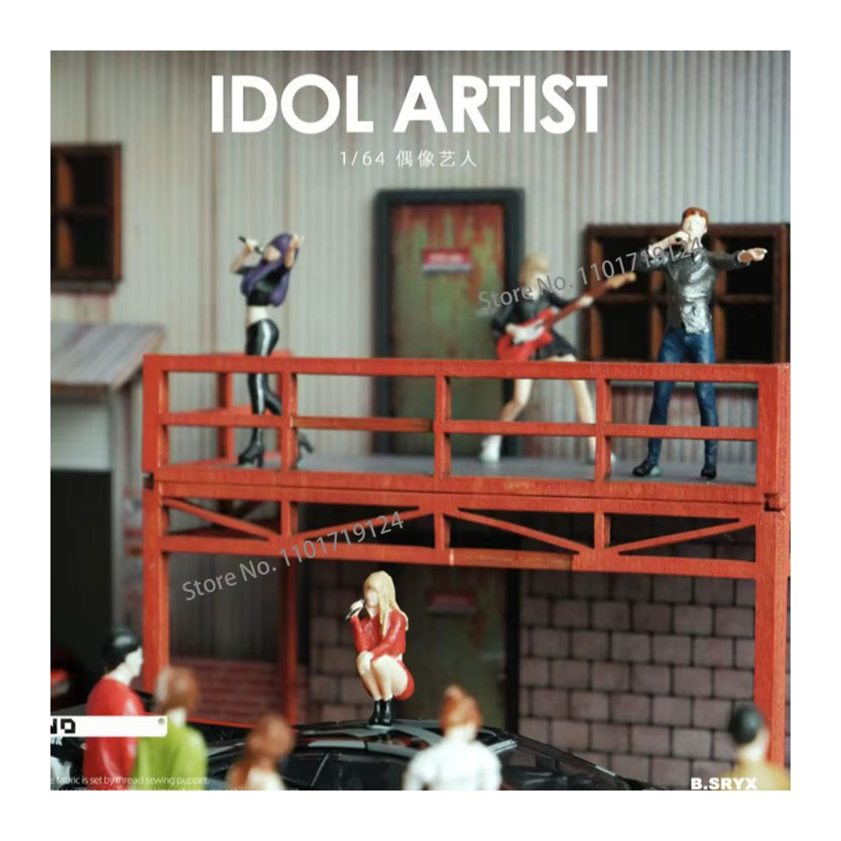 MAK Diorama Miniatur Musiker Figur im Maßstab 1/64 für Street View Szenen, mehrfarbig - Bild 2