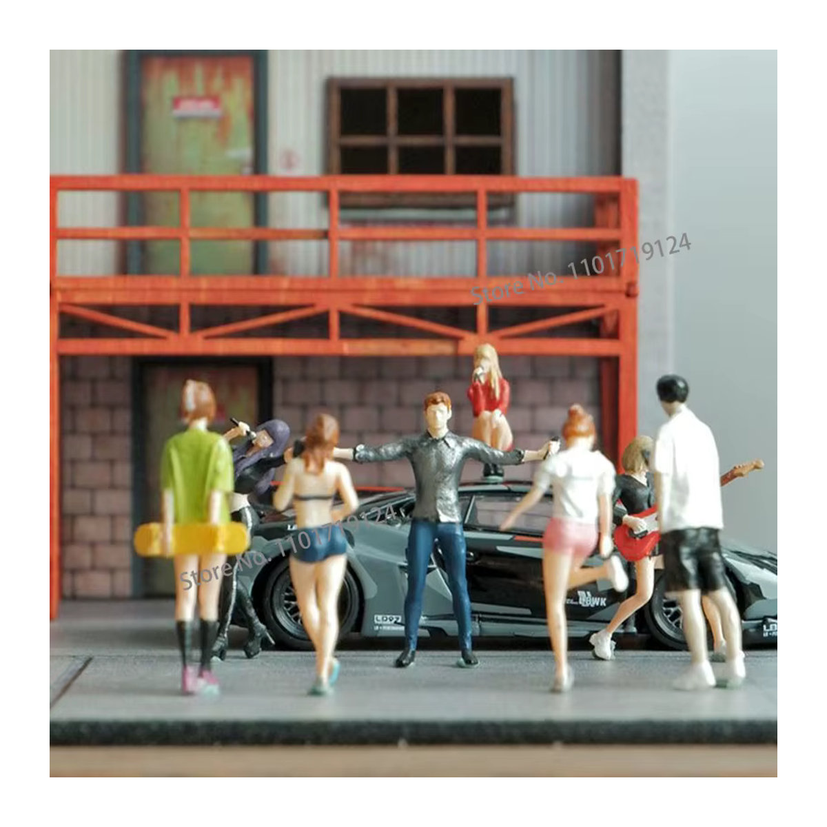 MAK Diorama Miniatur Musiker Figur im Maßstab 1/64 für Street View Szenen, mehrfarbig - Bild 3