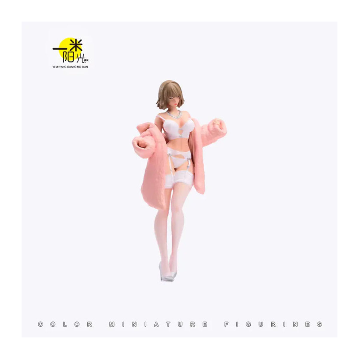 MAK Miniatur-Diorama-Figur Mädchen in Rosa mit Kniestrümpfen aus Kunstharz - Bild 6