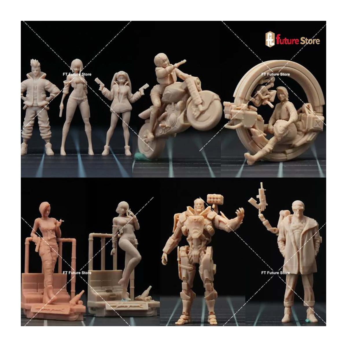MAK Punk Miniatur-Figuren für Diorama und Modellbau, beige, Kunstharz - Bild 1
