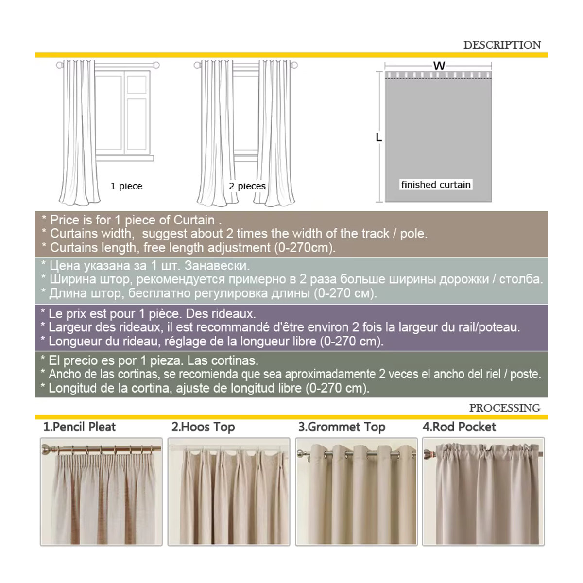 MAKEHOME Tüllvorhang Weiß Sheer Voile für Wohnzimmer und Schlafzimmer zur Dekoration und Privatsphäre - Bild 5