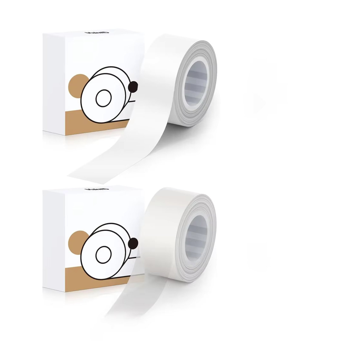 MAKEID Selbstklebendes Etikettenband für Mini und Mini HD Etikettendrucker, laminiert, Weiß/Transparent, 1 Rolle - Bild 2