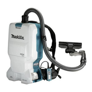 Makita DVC660Z Akku-Rucksackstaubsauger für Trockenreinigung mit 5,5 l Behälter und 95 W Leistung