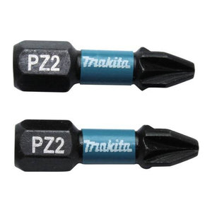 Makita Kreuzschlitz-Bit PZ2 25 mm Impact Black B-63644 2er-Set aus Stahl