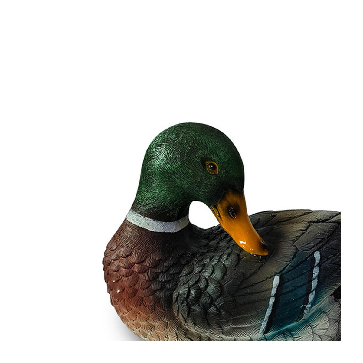 Malie Harz-Mandarine-Ente als schwimmender Jagd-Lockvogel und bunte Dekoration für Pool und Teich - Bild 2