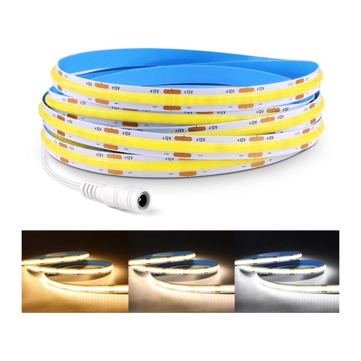 MALITAI COB LED Neonband dimmbar für Schlafzimmer und Bar, flexibles LED Lichtband für Raumdekoration, DC 5V 12V 24V - Bild 1