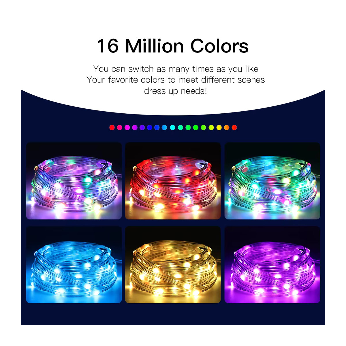 MALITAI RGBIC LED-Lichtleiste, programmierbare und adressierbare WS2812 RGB LED-Lichterkette mit USB 5V für deine Weihnachtsdekoration - Bild 4