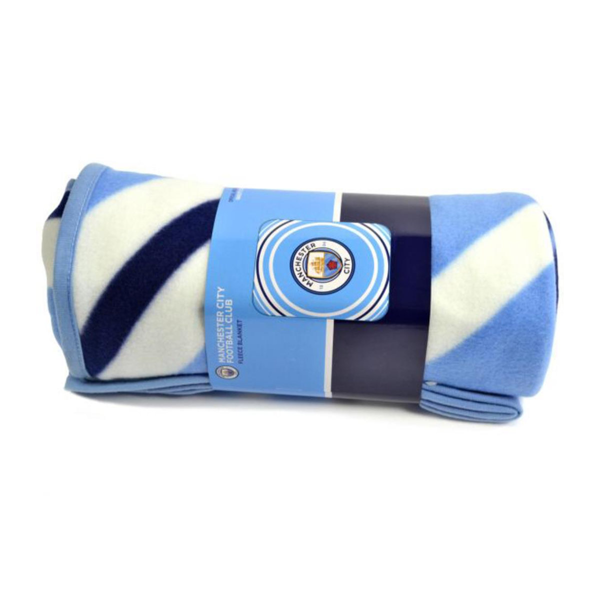 Manchester City FC Fleece-Pulsdecke in Weiß/Blau, One Size - Bild 2
