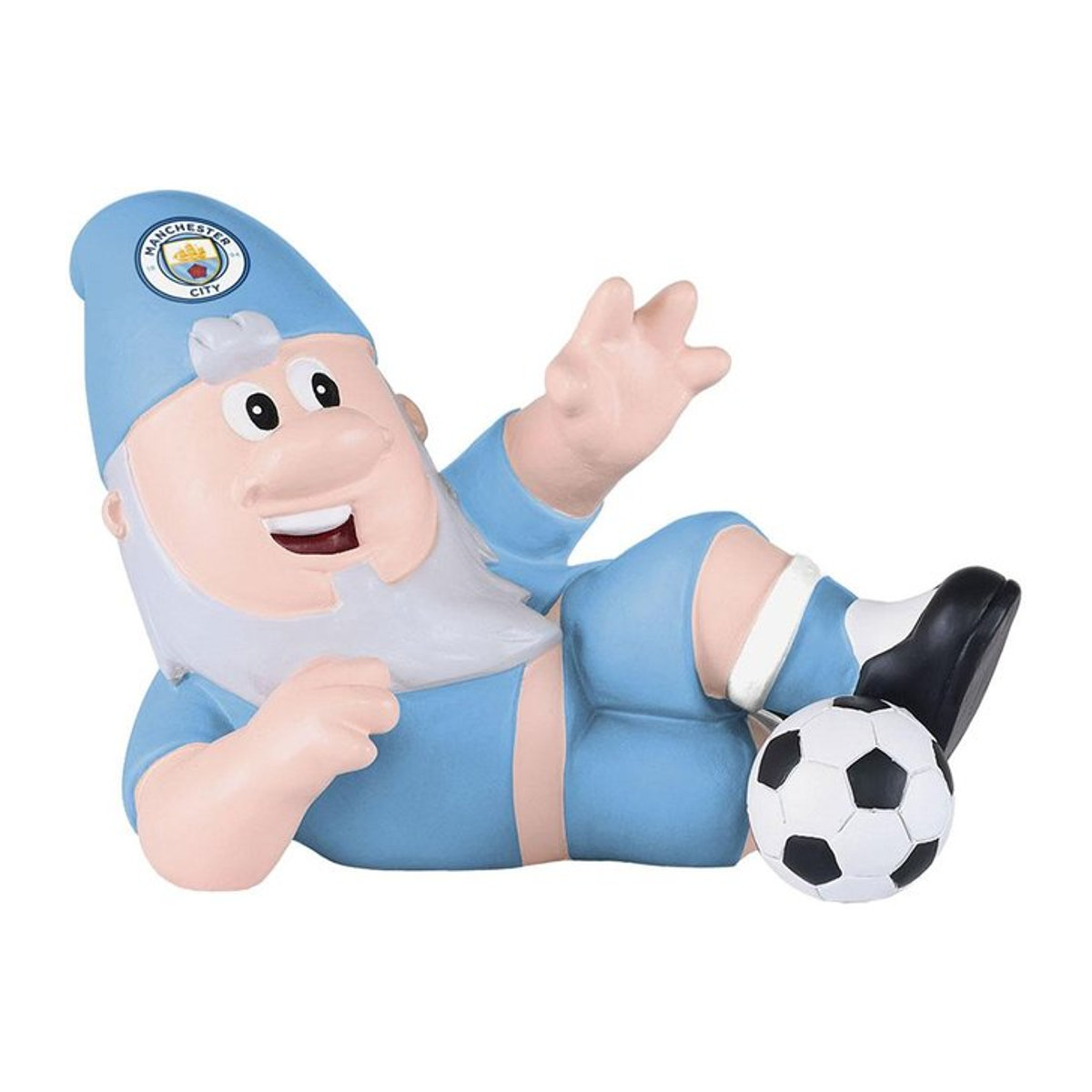 Manchester City FC Gartenzwerg Sliding Tackle in himmelblau/weiß, H: 15,0 cm, B: 15,0 cm, T: 10,0 cm - Bild 1