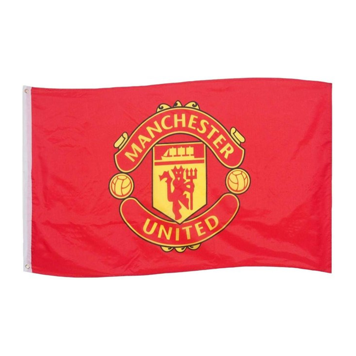 Manchester United FC Wappenflagge aus Polyester in Rot mit Ösen, Breite: 152,4 cm, Höhe: 91,44 cm - Bild 1