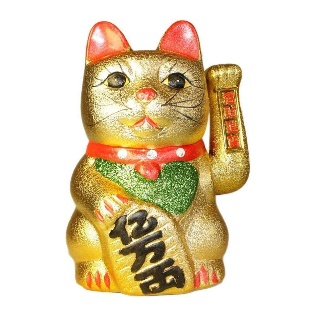 Maneki Neko Glückskatzen-Figur von SHAMTAM in Gold aus Metall - Bild 3
