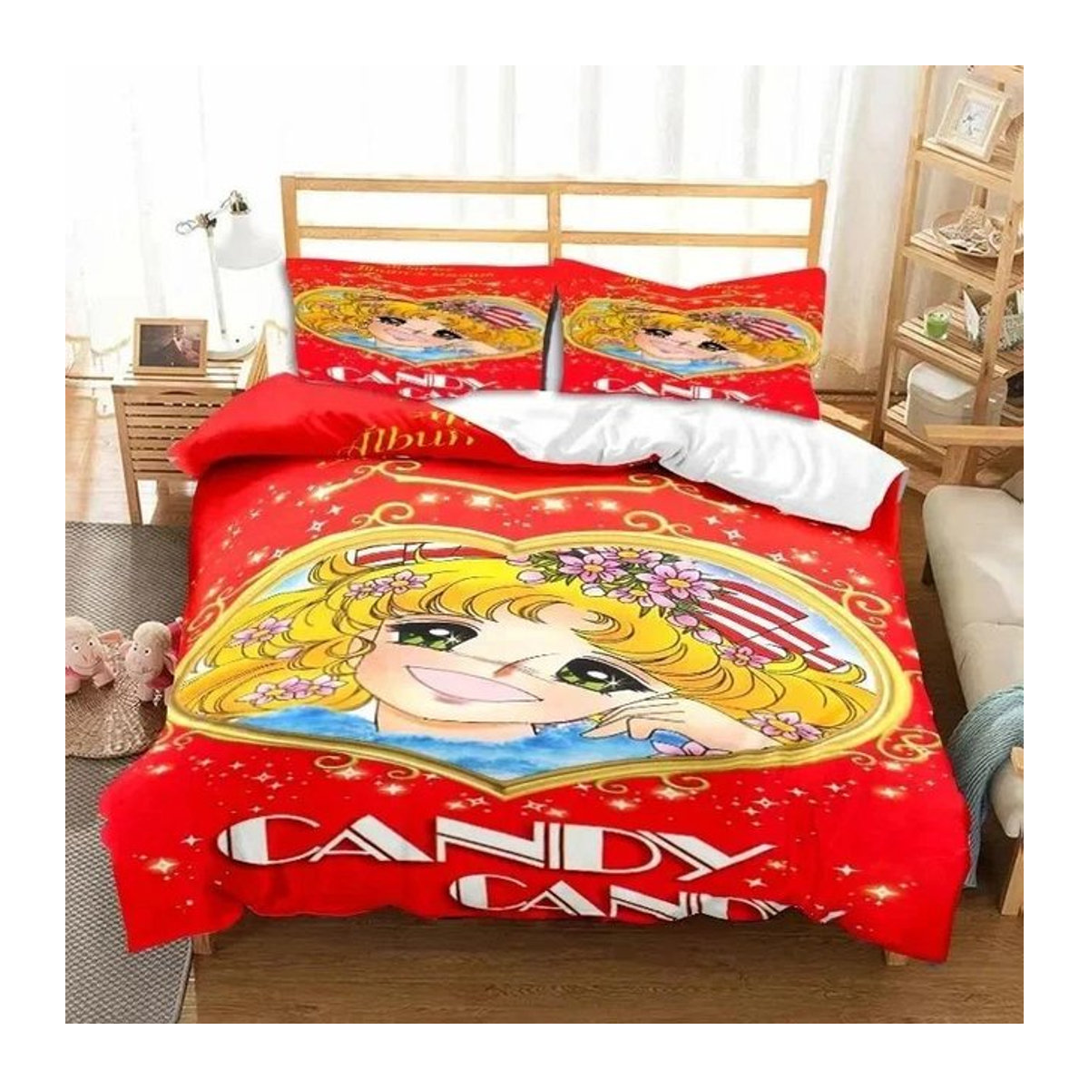 Manga Candy Bettwäscheset mit Bettbezug und Kissenbezug für Kinder und Erwachsene, B/H: 135 x 200 cm - Bild 1