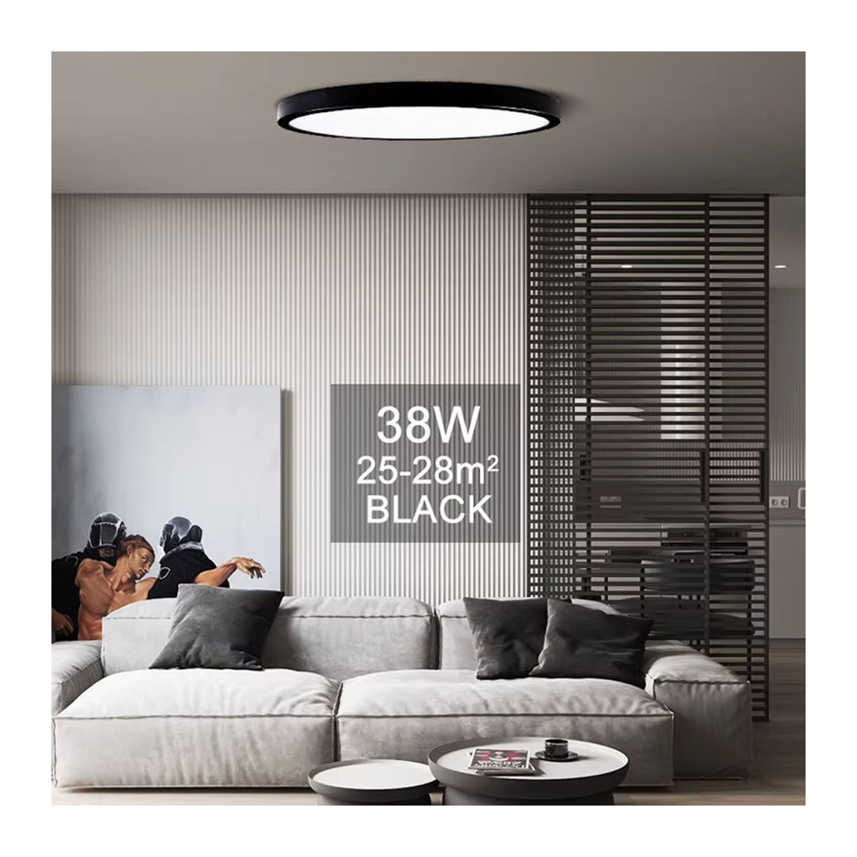 MANVIV Smart LED Deckenleuchte Weiß, ultradünnes minimalistisches Panel-Licht für dein Zimmer - Bild 4