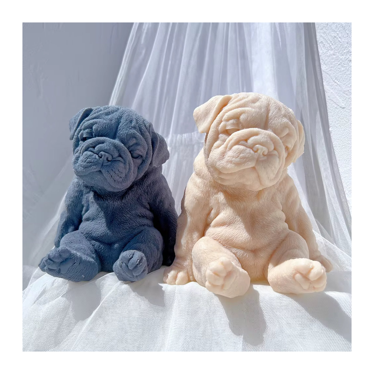 MANYDAY Figurenkerze Bulldogge Welpe aus Sojawachs, mehrfarbig - Bild 2