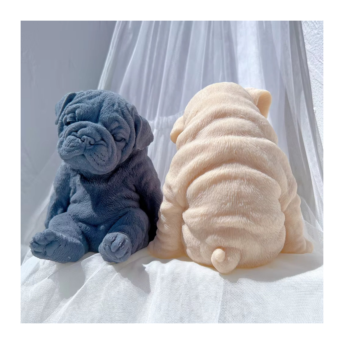 MANYDAY Figurenkerze Bulldogge Welpe aus Sojawachs, mehrfarbig - Bild 3