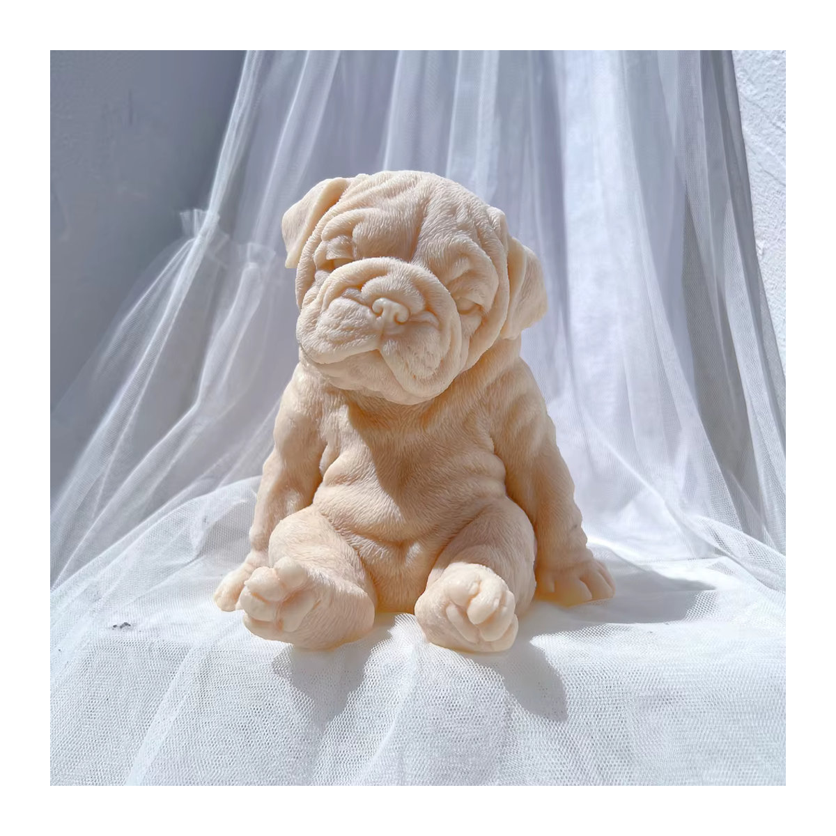 MANYDAY Figurenkerze Bulldogge Welpe aus Sojawachs, mehrfarbig - Bild 5