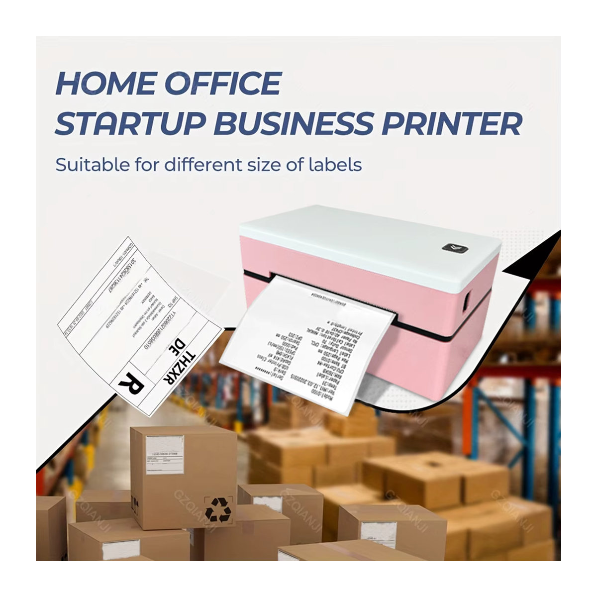Marklife D200 Thermo-Etikettendrucker in Rosa für Versand- und Barcodedruck via Bluetooth oder USB, kompatibel mit Mac OS, Windows und Android - Bild 3