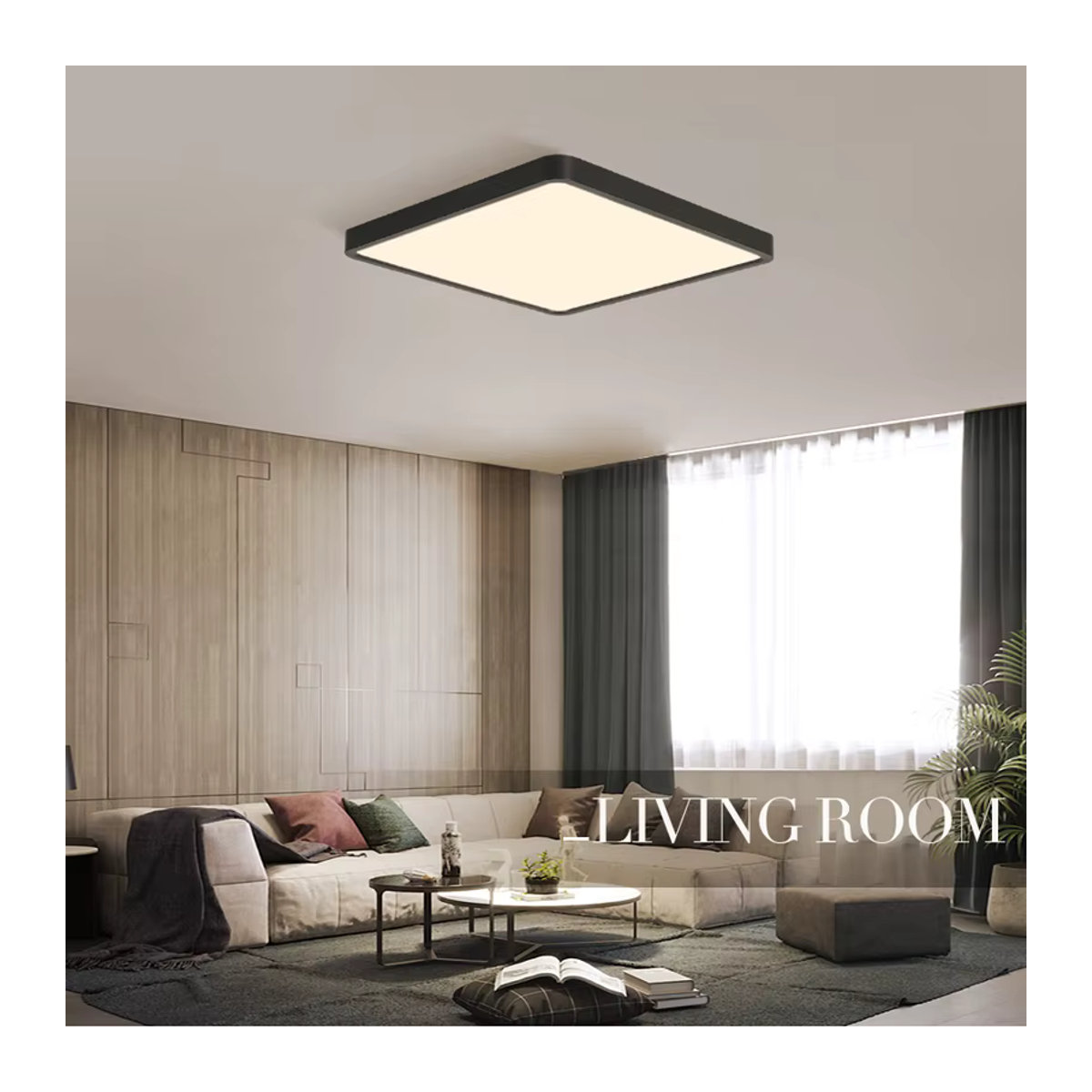MARPOU Intelligente LED Deckenleuchte 36W in Weiß mit Tuya App und Sprachsteuerung, moderne dimmbare Panel-Beleuchtung für Wohnzimmer und Schlafzimmer - Bild 5