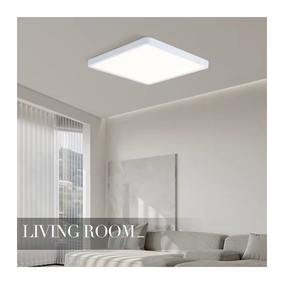 MARPOU Intelligente LED Deckenleuchte 36W in Weiß mit Tuya App und Sprachsteuerung, moderne dimmbare Panel-Beleuchtung für Wohnzimmer und Schlafzimmer - Bild 6