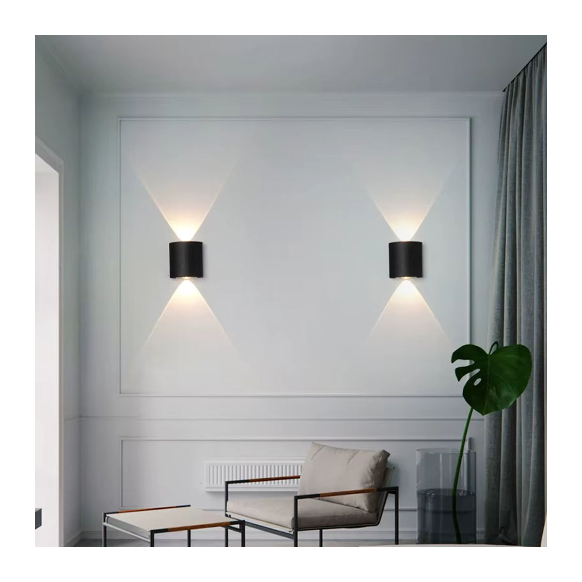 MARPOU LED Außenwandleuchte IP65 wasserdicht in Schwarz mit minimalistischem Design - Bild 5