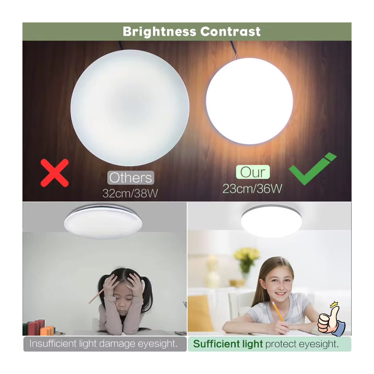 MARPOU Moderne LED Deckenleuchte Ultradünn Rund in Weiß - Bild 4