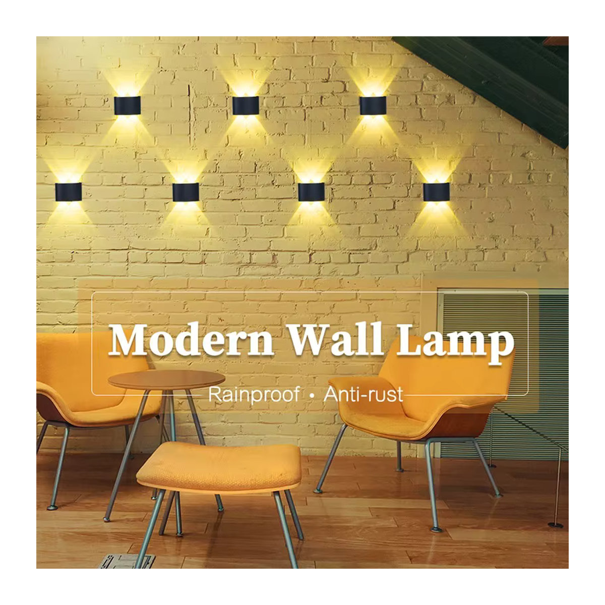 MARPOU Moderne LED-Wandleuchte Schwarz IP65 Wasserdicht für Außen und Innen - Bild 4
