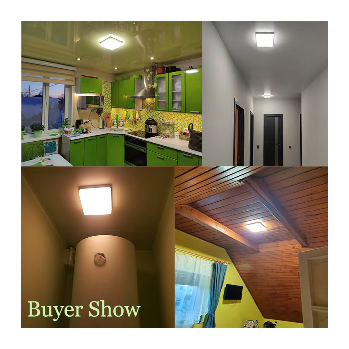 MARPOU Quadratische LED-Deckenleuchte in Weiß mit minimalistischem Design für dein Schlafzimmer - Bild 3