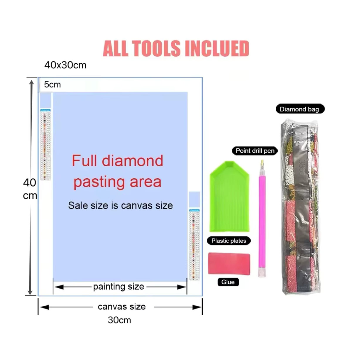Marvel Avengers 5D Diamant Malerei DIY Stickerei mit Iron Man, Captain America und Hulk als mehrfarbiges Strass Bild zur Wanddekoration - Bild 3