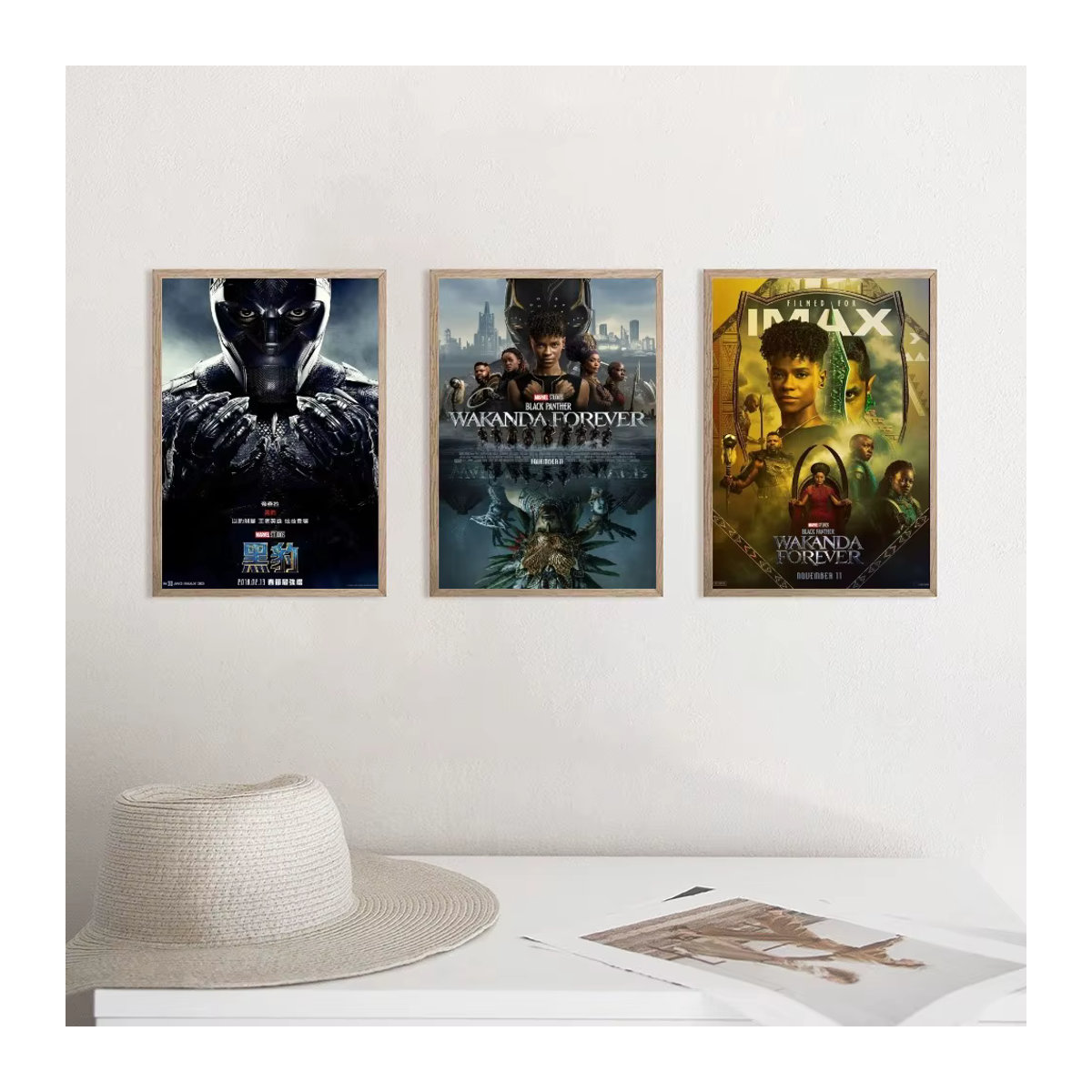 Marvel Black Panther Poster Porträt Wandkunst aus Papier in Schwarz und Mehrfarbig für dein Zuhause - Bild 2