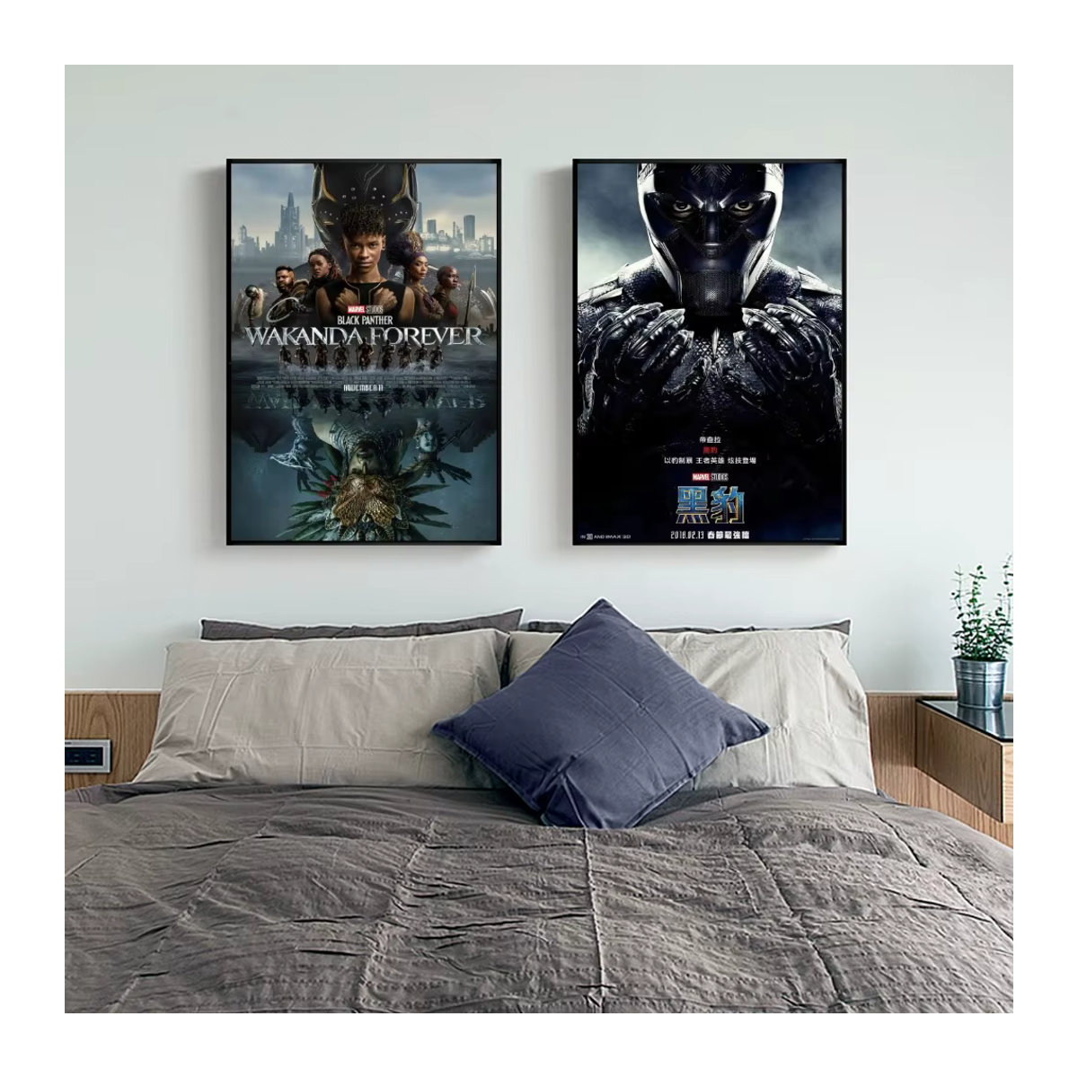 Marvel Black Panther Poster Porträt Wandkunst aus Papier in Schwarz und Mehrfarbig für dein Zuhause - Bild 3