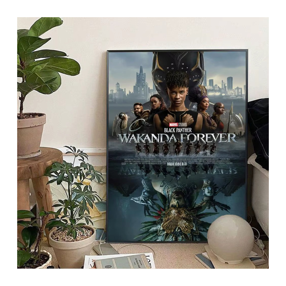 Marvel Black Panther Poster Porträt Wandkunst aus Papier in Schwarz und Mehrfarbig für dein Zuhause - Bild 5