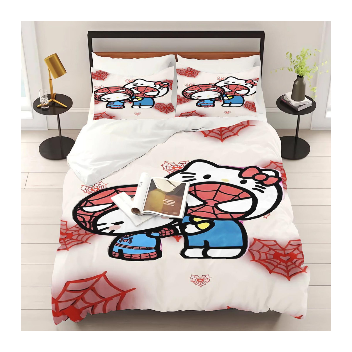 Marvel Spider-Man Bettwäsche Set 3-teilig aus Polyester für Kinder und Erwachsene, EU Single, Breite: 135 cm, Länge: 200 cm - Bild 1