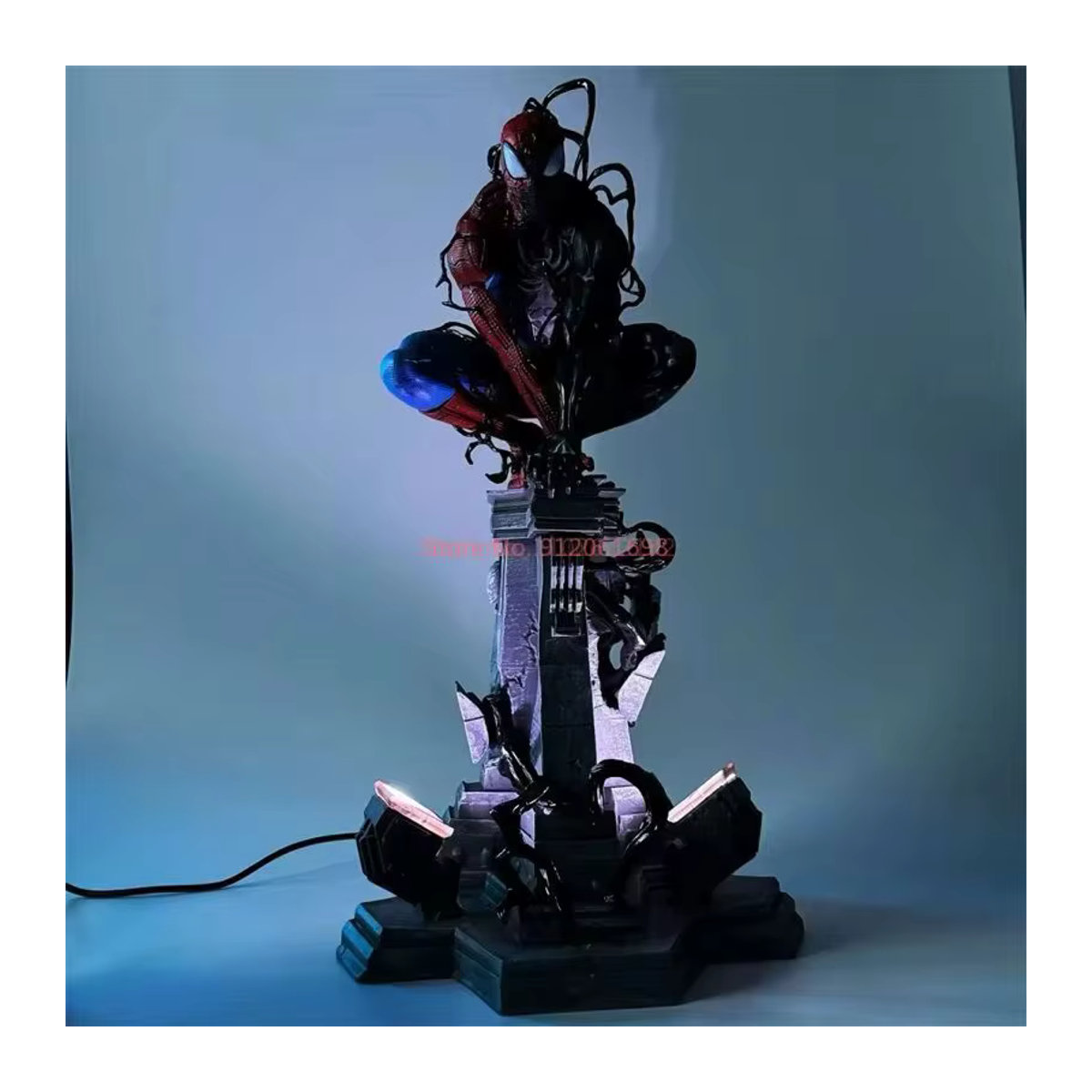 Marvel Spiderman Venom Symbiote Figur aus Kunststoff, mehrfarbige Desktop Dekoration Statue und Modell für Sammler - Bild 5