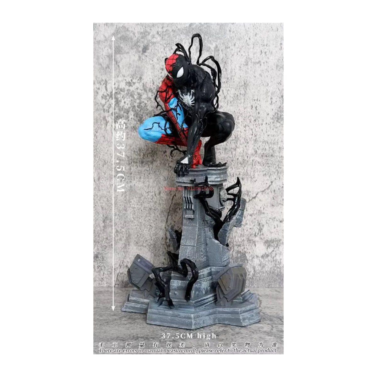 Marvel Spiderman Venom Symbiote Figur aus Kunststoff, mehrfarbige Desktop Dekoration Statue und Modell für Sammler - Bild 6