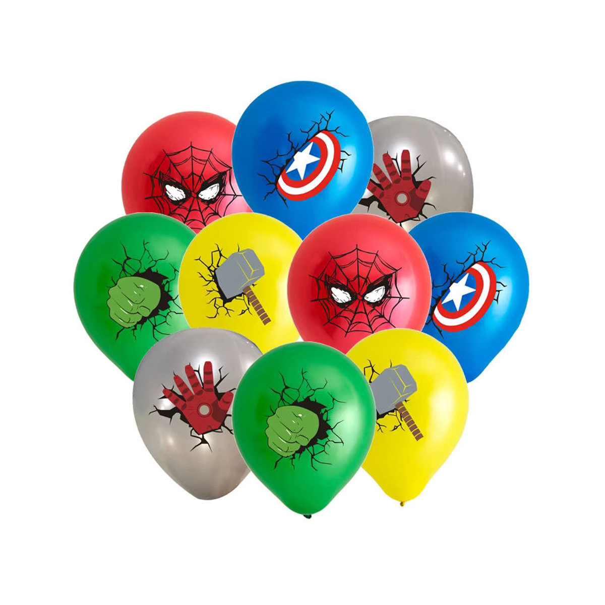 Marvel The Avengers Latex Ballon Set mit 10 runden Luftballons in Mehrfarbig für Kindergeburtstage und Partydekorationen von Bandai - Bild 2