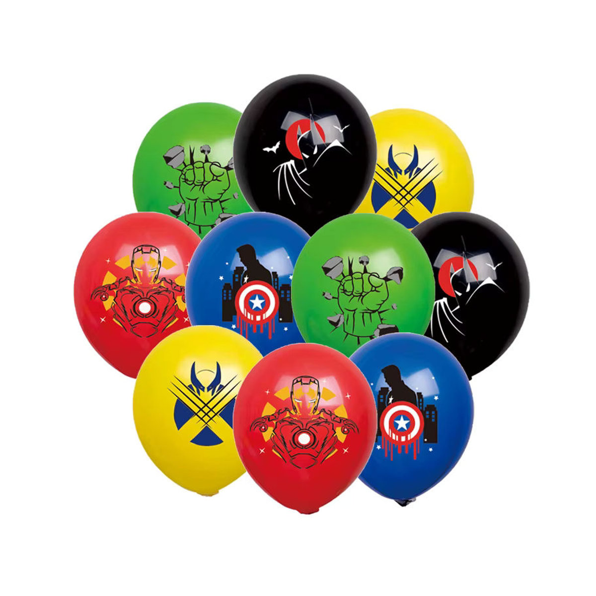 Marvel The Avengers Latex Ballon Set mit 10 runden Luftballons in Mehrfarbig für Kindergeburtstage und Partydekorationen von Bandai - Bild 3