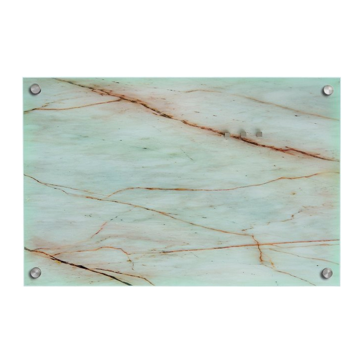 Master of Boards Design-Glas-Memoboard Marble in Mehrfarbig Wandmontiert Modern und Rechteckig - Bild 1