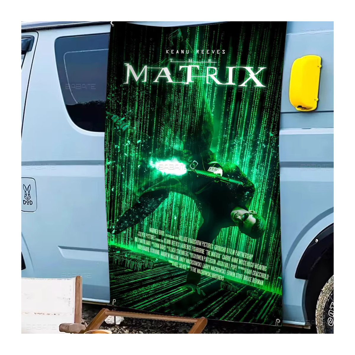 Matrix Film Anime Banner Flagge in Grün für Wohnzimmer und Wohnheim Dekor - Bild 3