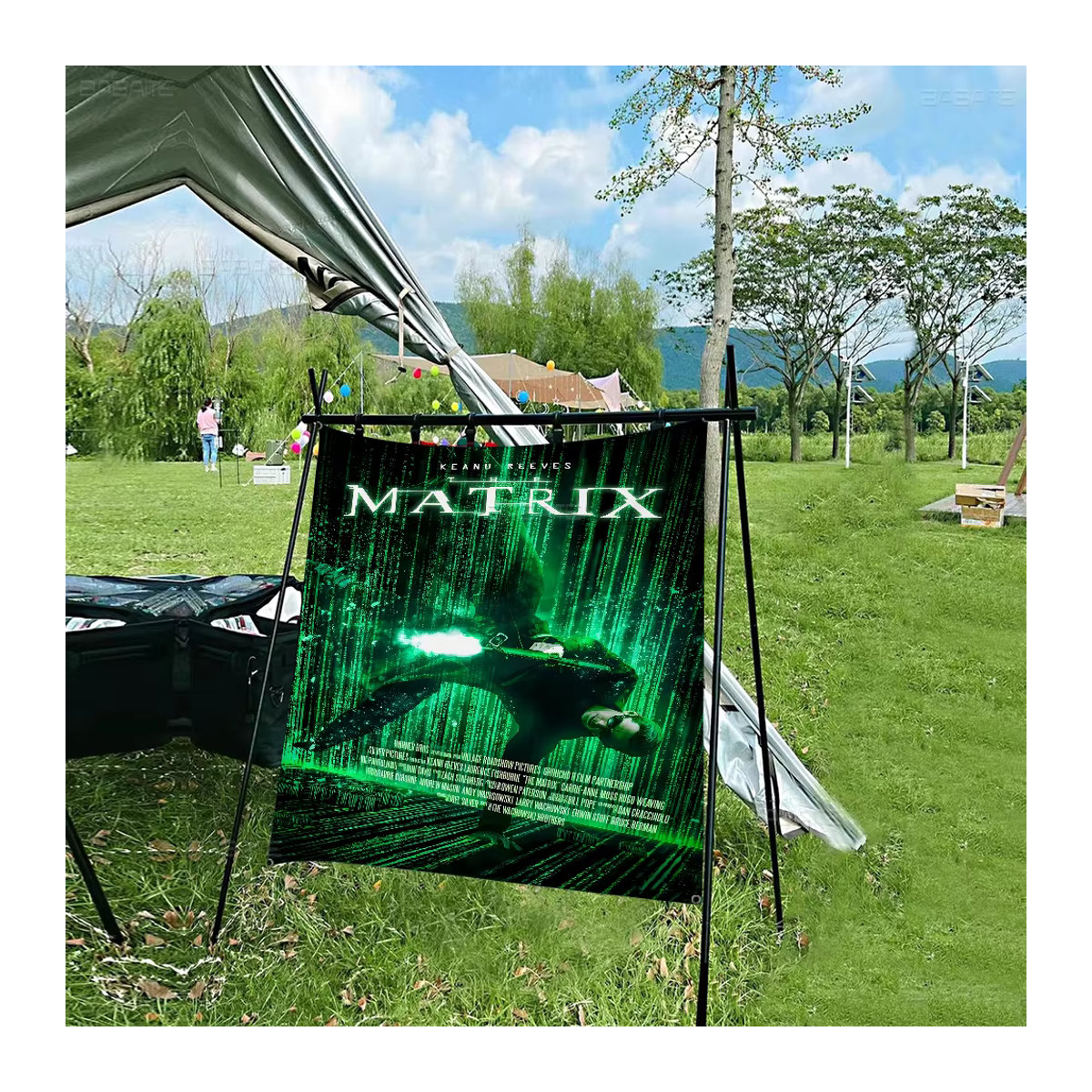 Matrix Film Anime Banner Flagge in Grün für Wohnzimmer und Wohnheim Dekor - Bild 5