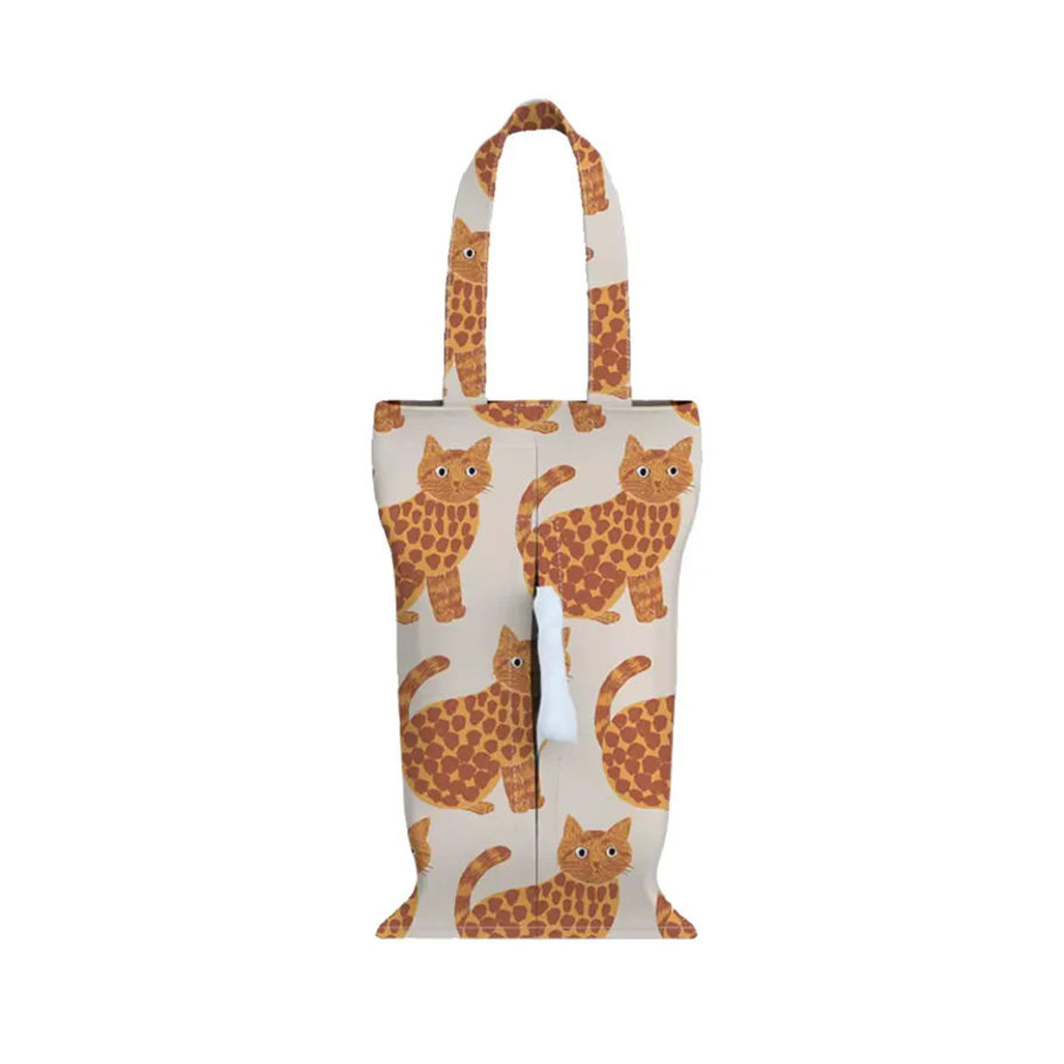 Matsuo Tierische Niedliche Serie Taschentuchbox zum Aufhängen aus Textil in Mehrfarbig (Lila, Gelb) mit Tierprint - Bild 6