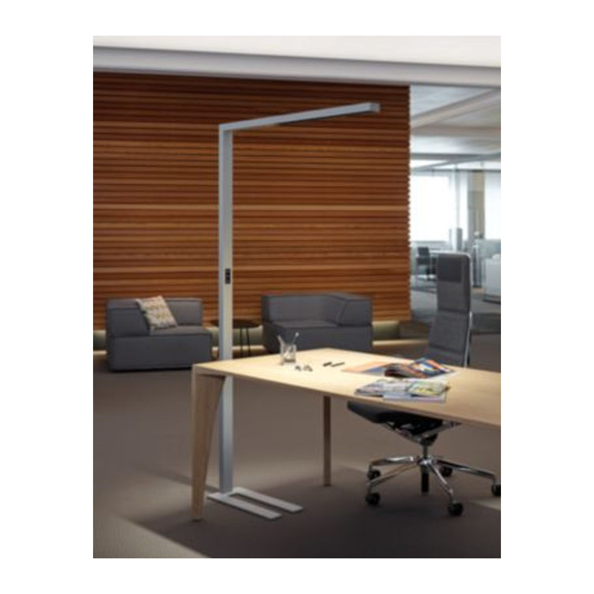 Maul MAULsirius LED-Stehlampe in Silber aus Aluminium und Stahl mit Bewegungsmelder und dimmbarer Lichtsteuerung - Bild 2