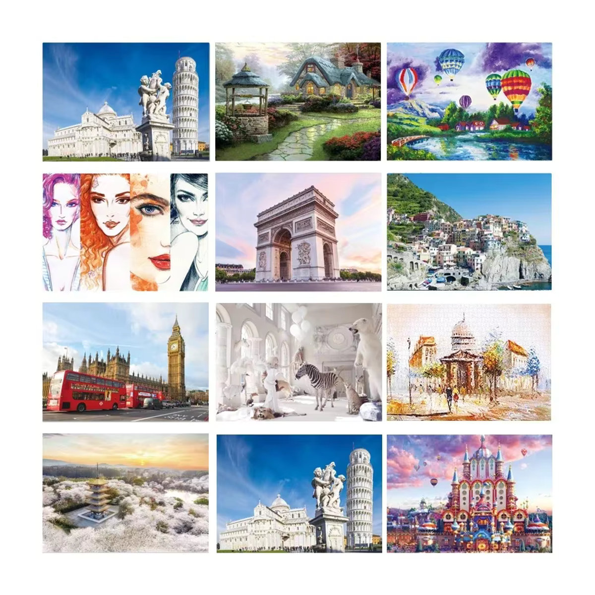 MaxRenard Papier Puzzle Landschaft und Architektur Serie mit Ölgemälden, 1000 Teile, B: 70 cm, H: 50 cm, mehrfarbig - Bild 2