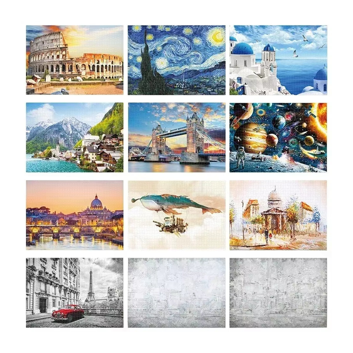 MaxRenard Papier Puzzle Landschaft und Architektur Serie mit Ölgemälden, 1000 Teile, B: 70 cm, H: 50 cm, mehrfarbig - Bild 5